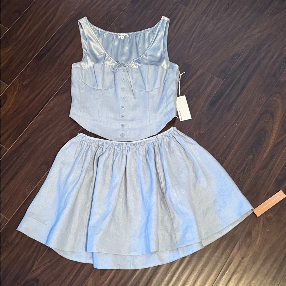 NWT Reformation Evy Linen Two Piece Size 8 - Picture 4 of 9